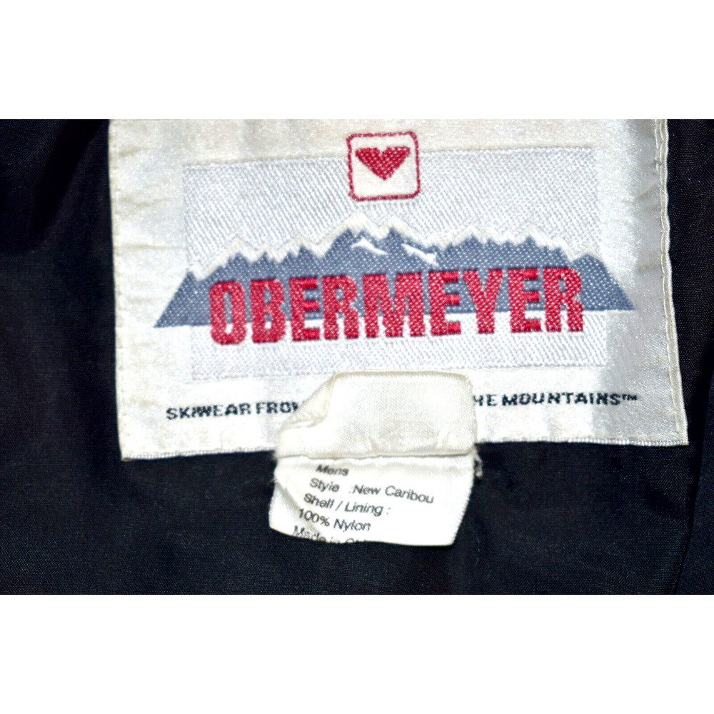 A5 Auth OBERMEYER VTG Nylon Folding Hood New Caribou Ski Pullover Jacket Size M - Picture 6 of 7